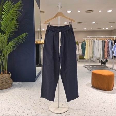 절개 반배기 스판 밴드팬츠