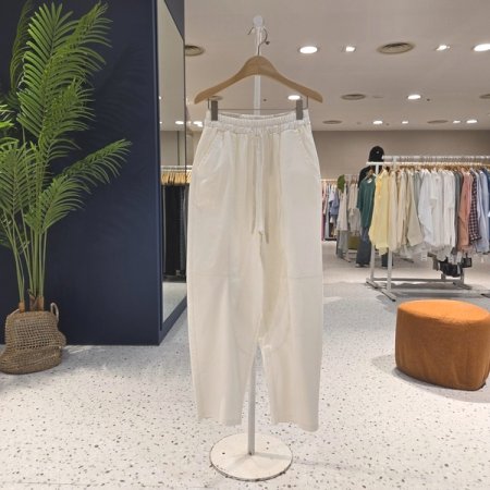 절개 반배기 스판 밴드팬츠