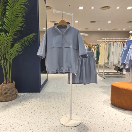 바스락 반집업 아노락 반바지세트