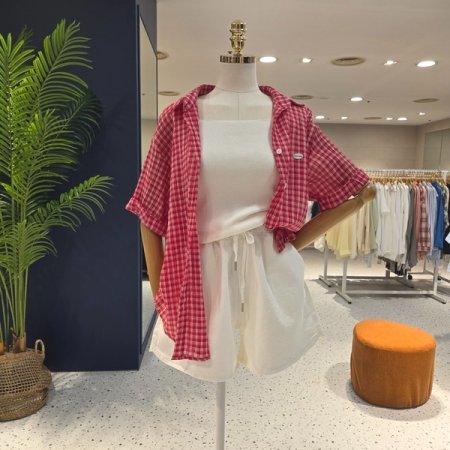 지지미 메달 체크셔츠