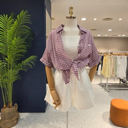 지지미 메달 체크셔츠