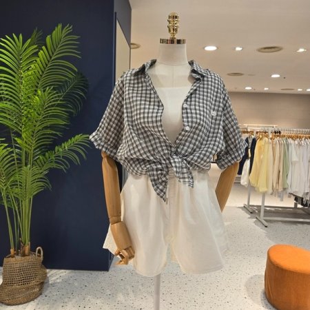 지지미 메달 체크셔츠