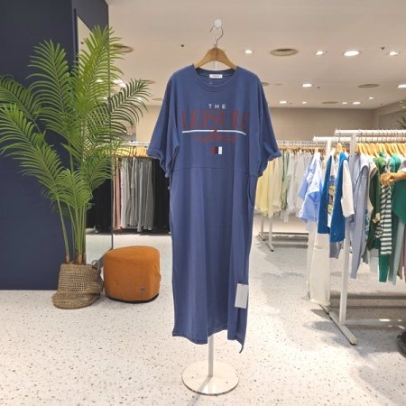 루즈핏 절개 주머니 롱원피스