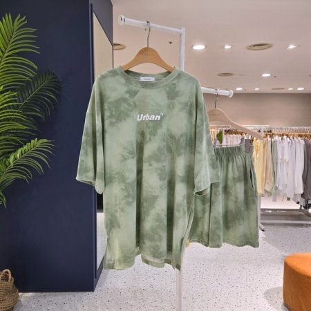 에잇컨셉 물나염페인팅 어반 반바지세트