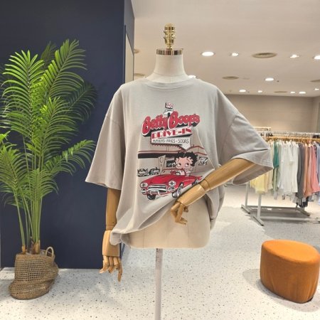 루즈핏 베베붐 프린팅티셔츠