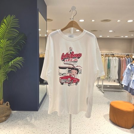 루즈핏 베베붐 프린팅티셔츠