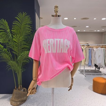 형광 헤리티지 반팔 티셔츠