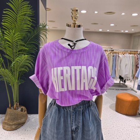 형광 헤리티지 반팔 티셔츠