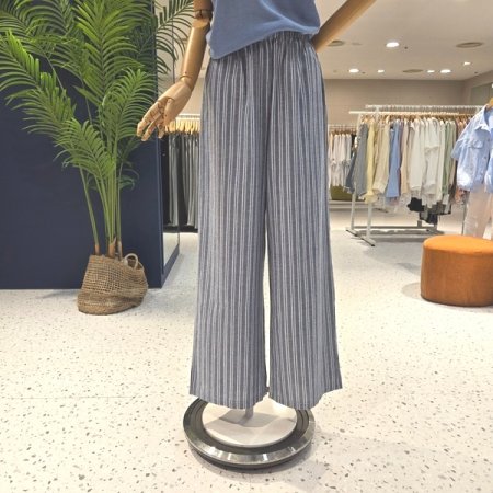 포스트 스트라이프 밴딩통팬츠