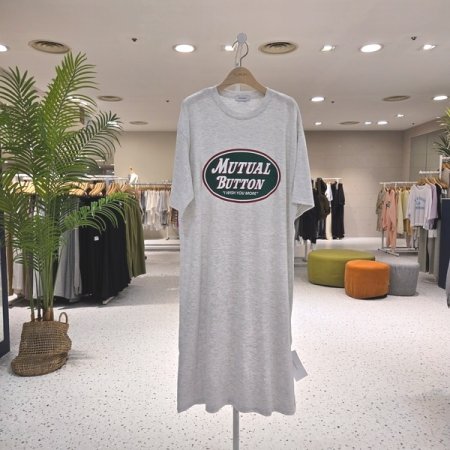 루즈핏 버튼 롱 원피스