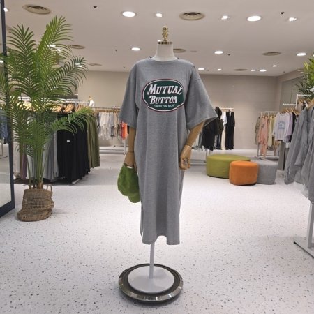 루즈핏 버튼 롱원피스