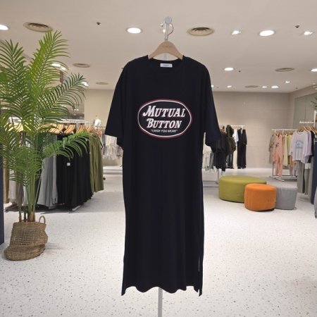 루즈핏 버튼 롱원피스