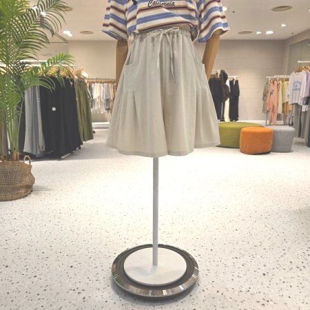 폴리 포켓 핀턱 밴드반바지