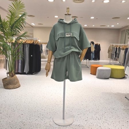 썸머 스포티후드 반바지세트