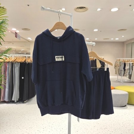 썸머 스포티후드 반바지세트