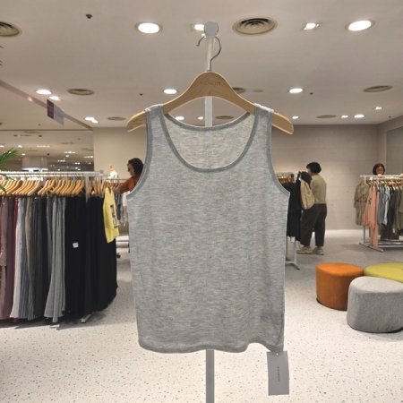 무지 린넨혼방 민소매니트