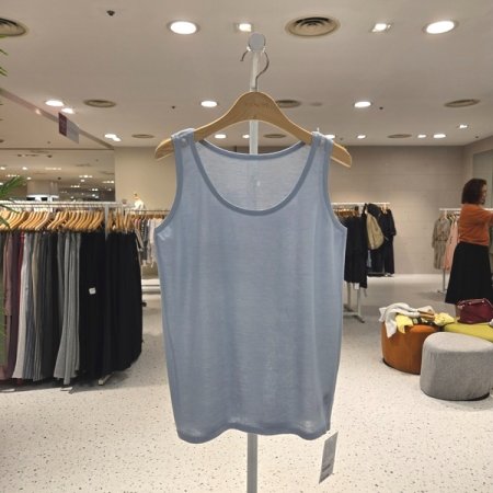 무지 린넨혼방 민소매니트