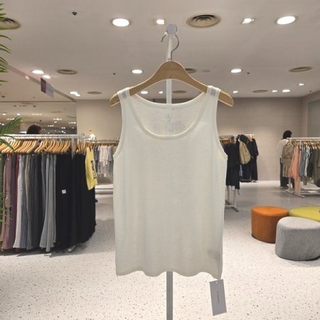 무지 린넨혼방 민소매니트