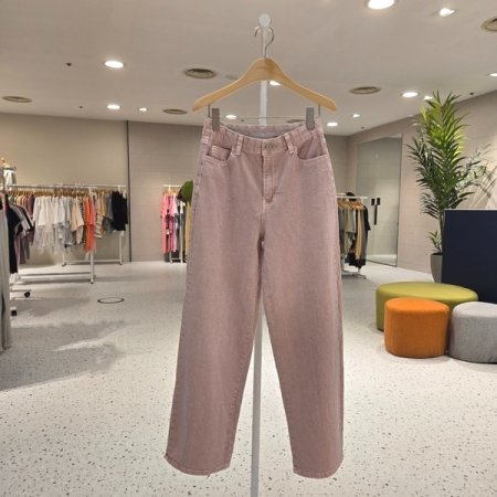 면스판 세미 와이드팬츠