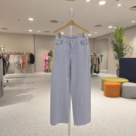 면스판 세미 와이드팬츠