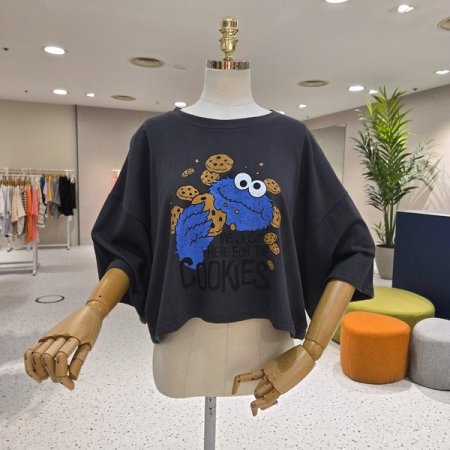 루즈핏 크래커 반팔 티셔츠