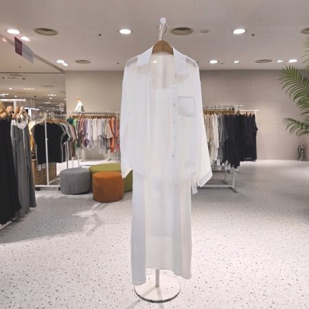 셔츠 앤 민소매세트 원피스