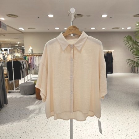 세미크롭 린넨셔츠