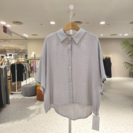 세미크롭 린넨셔츠