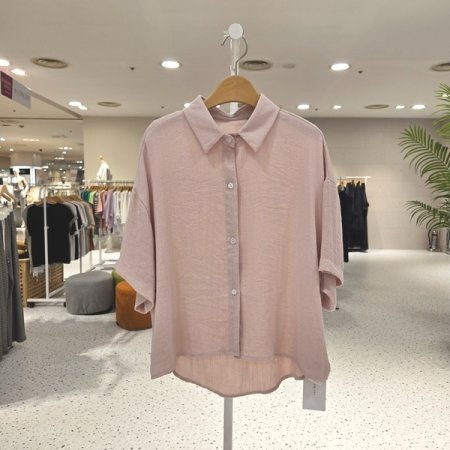 세미크롭 린넨셔츠