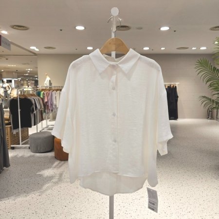 세미크롭 린넨셔츠