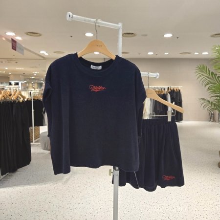 타올지 밀러자수 반바지세트