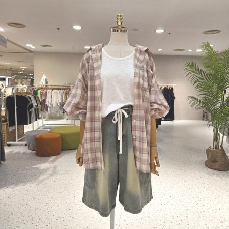 루즈핏 파비오 린넨 체크남방