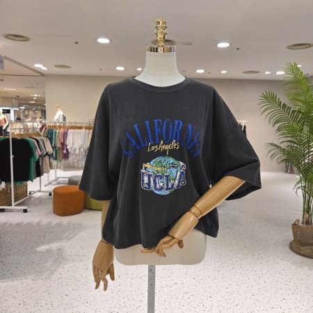 피그먼트 캘리본 티셔츠