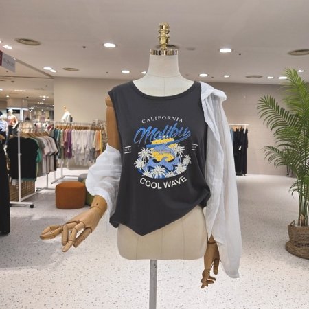 쿨 웨이브 민소매티셔츠