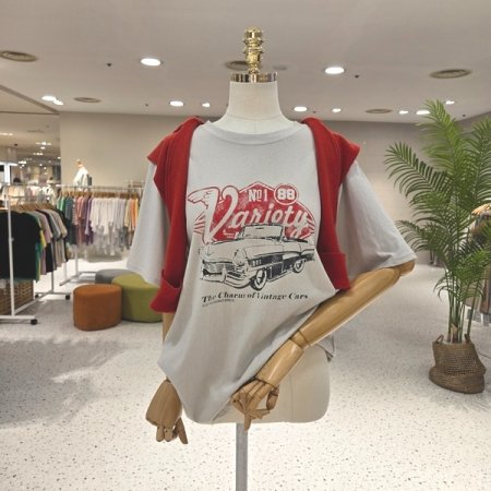 빈티지 88 프린팅 반팔티셔츠