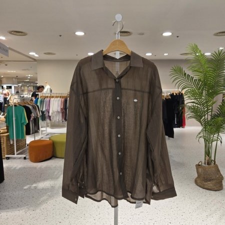 루즈핏 시스루 오레오셔츠