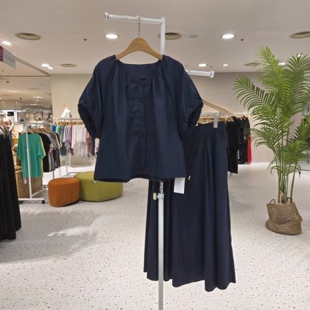 바스락 볼륨블라우스 스커트세트