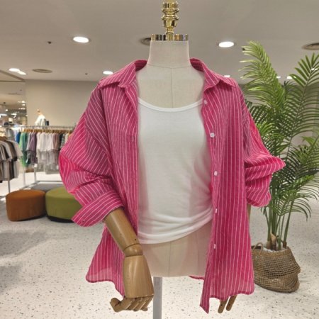 칼린 스트라이프 핀셔츠