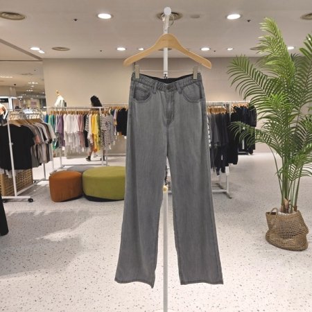 히든밴딩 사방스판 세미와이드팬츠