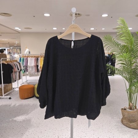 밑단 속밴드 볼륨블라우스