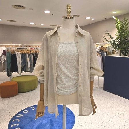 린넨민소매 세트남방