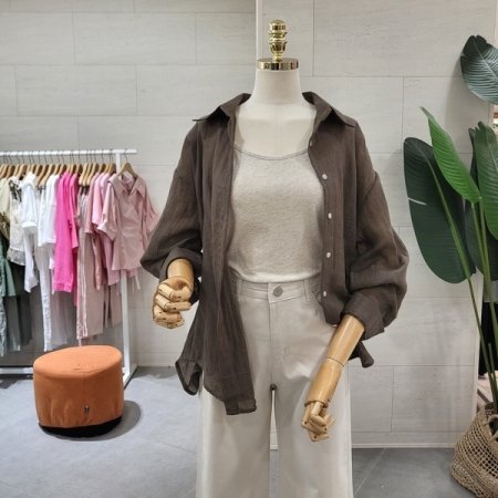 린넨민소매 세트남방