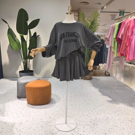 프랑 스판 치마반바지 세트