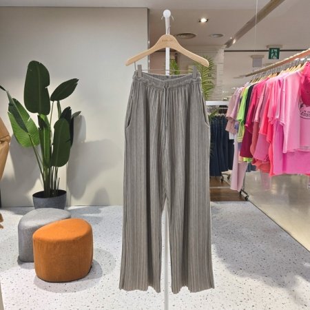 말랑 피아노 플리츠 와이드팬츠