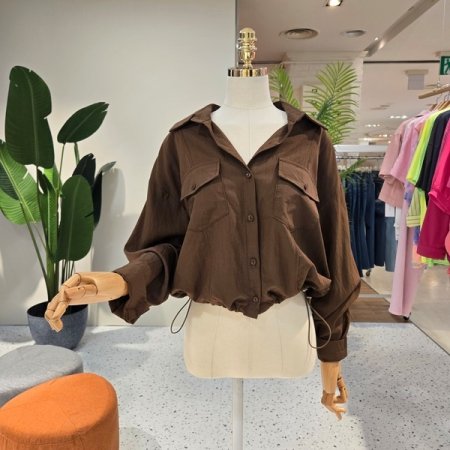 밑단 스트링 포켓셔츠