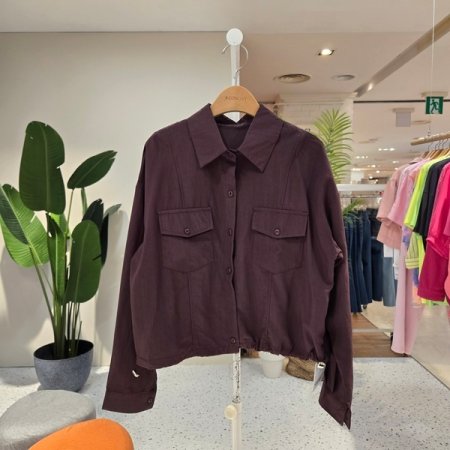 밑단 스트링 포켓셔츠