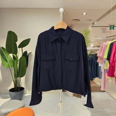 밑단 스트링 포켓셔츠