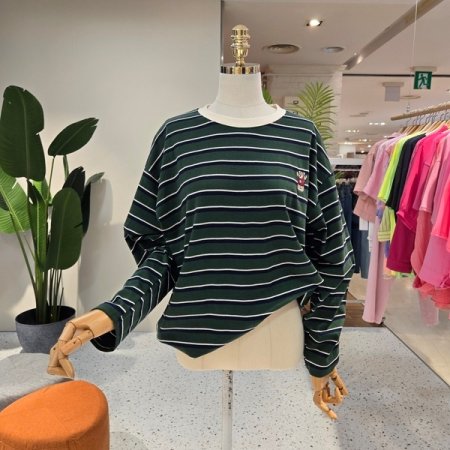 루즈핏 미니곰 단가라 티셔츠