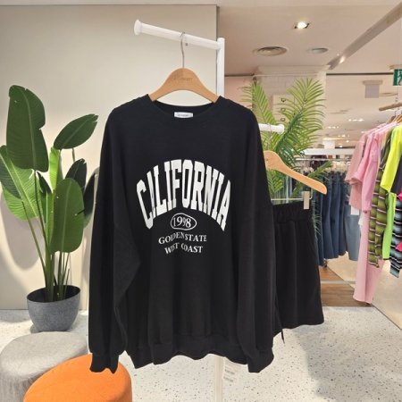 루즈핏 98맨투맨 반바지세트