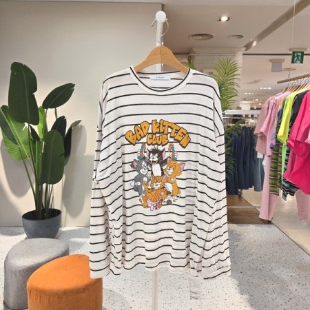 냥이 단가라 긴팔티셔츠